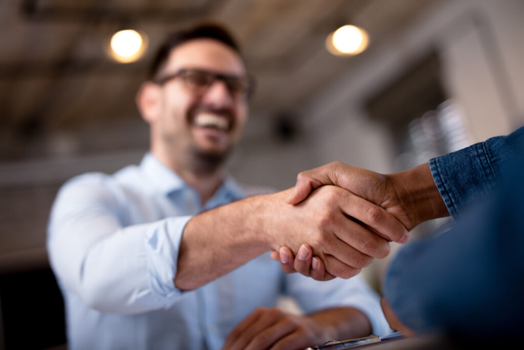 business people shaking hands