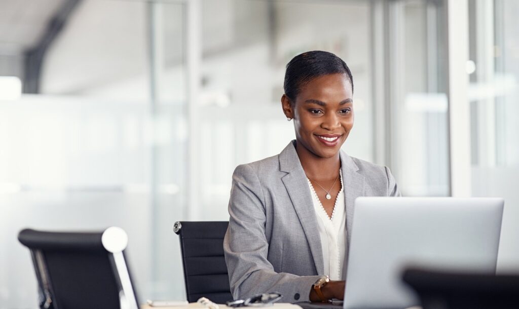 Female on laptop