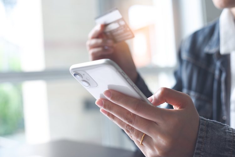 Person holding phone