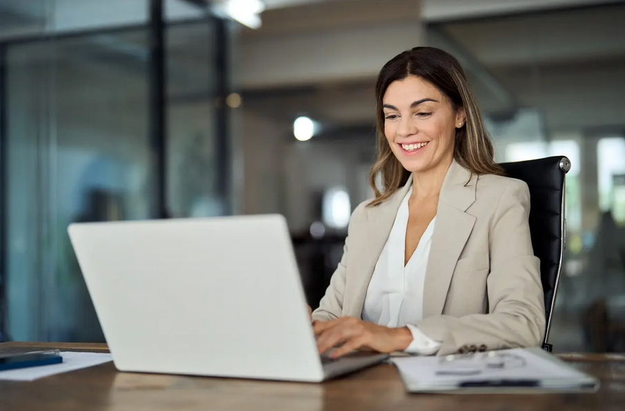 Woman with laptop